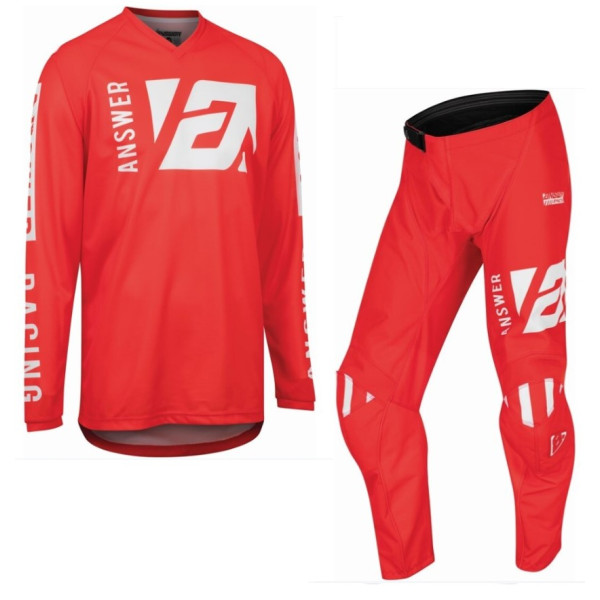 Answer Racing Answer syncron merge motocross pant & jersey kit red/white